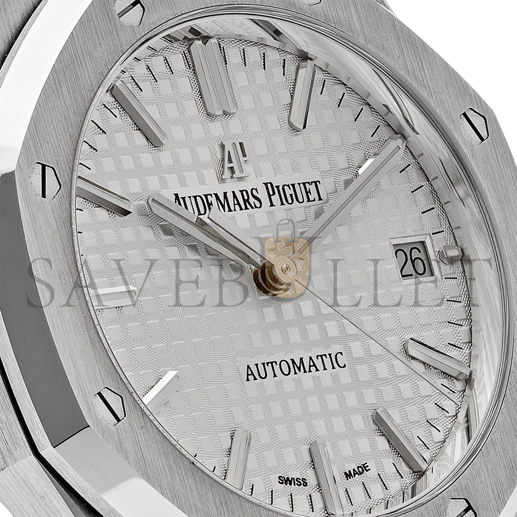 AUDEMARS PIGUET ROYAL OAK STAINLESS STEEL WHITE DIAL 37MM WATCH 15450ST.OO.1256ST.01